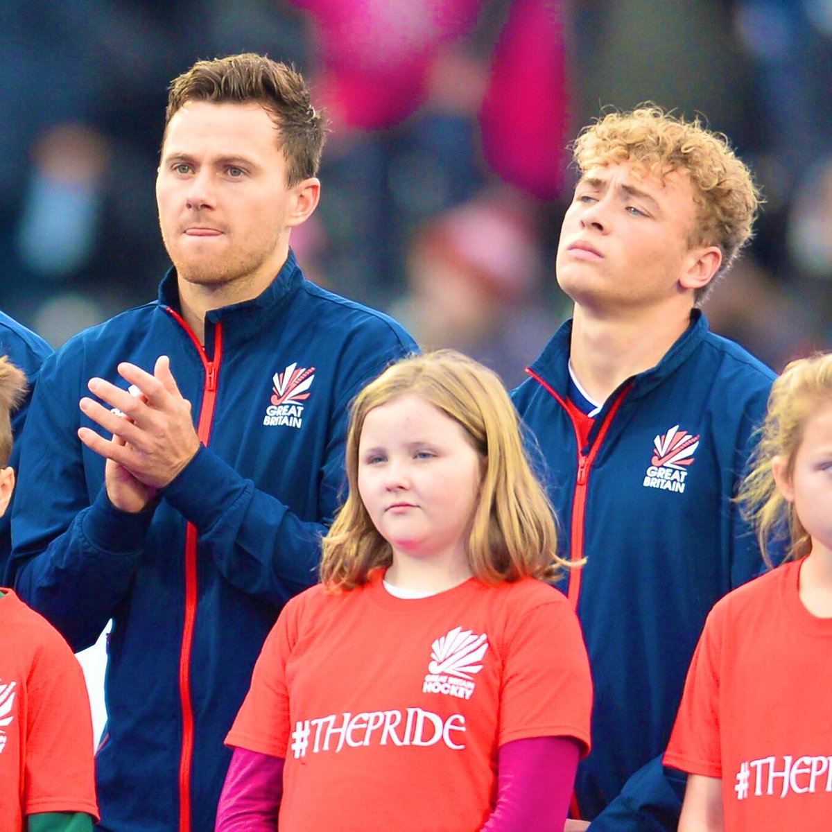 hale_hockey's tweet photo. Just received the photos from @GBHockey from the @FIH_Hockey Olympic Playoffs. Rosie was a mascot on the day and had a wonderful time! Thanks to @jacob_draper98 for looking after her on the day!!! #roadtotokyo #hockey https://t.co/u2Ukw8hI5F