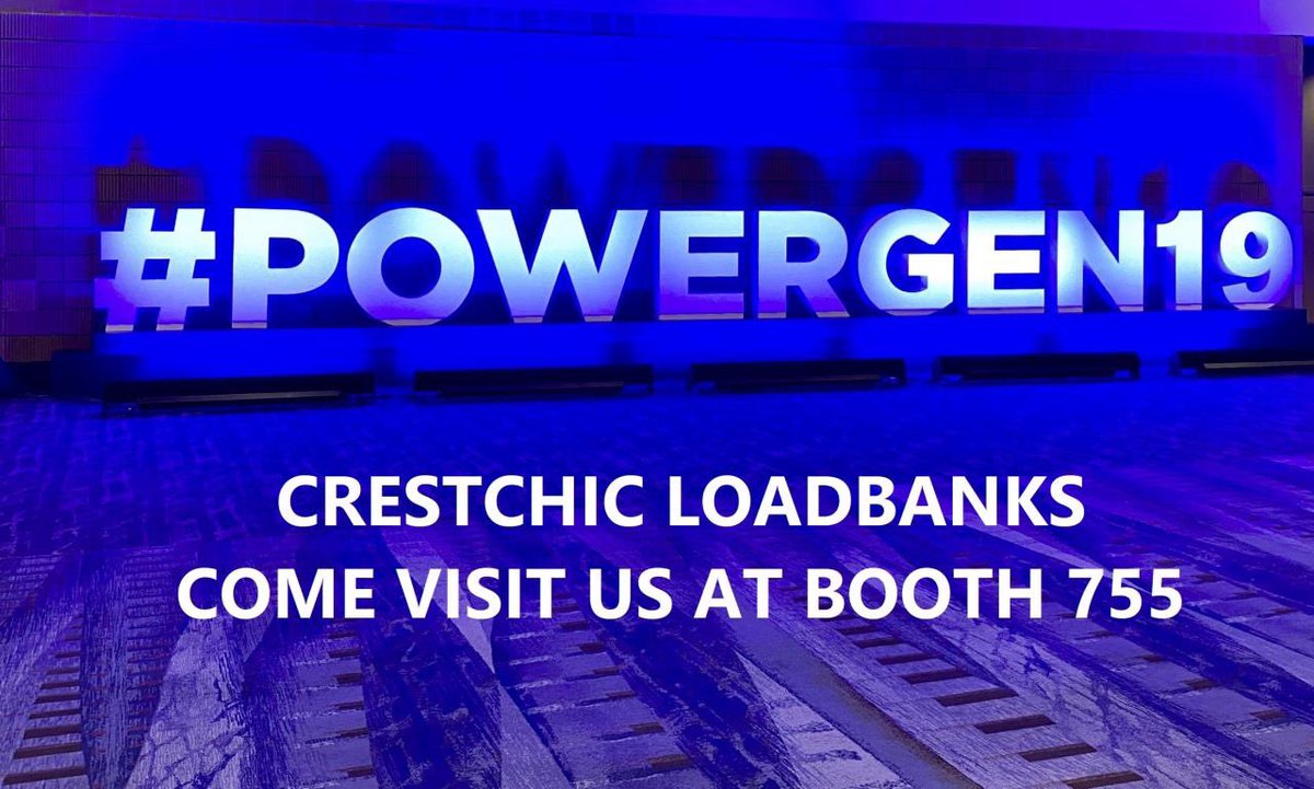 Crestchic_USA's tweet photo. We’re ready, are you? Come visit us at booth 755 #crestchic #Loadbanks #POWERGEN19 https://t.co/A6ZZz8Y2w0