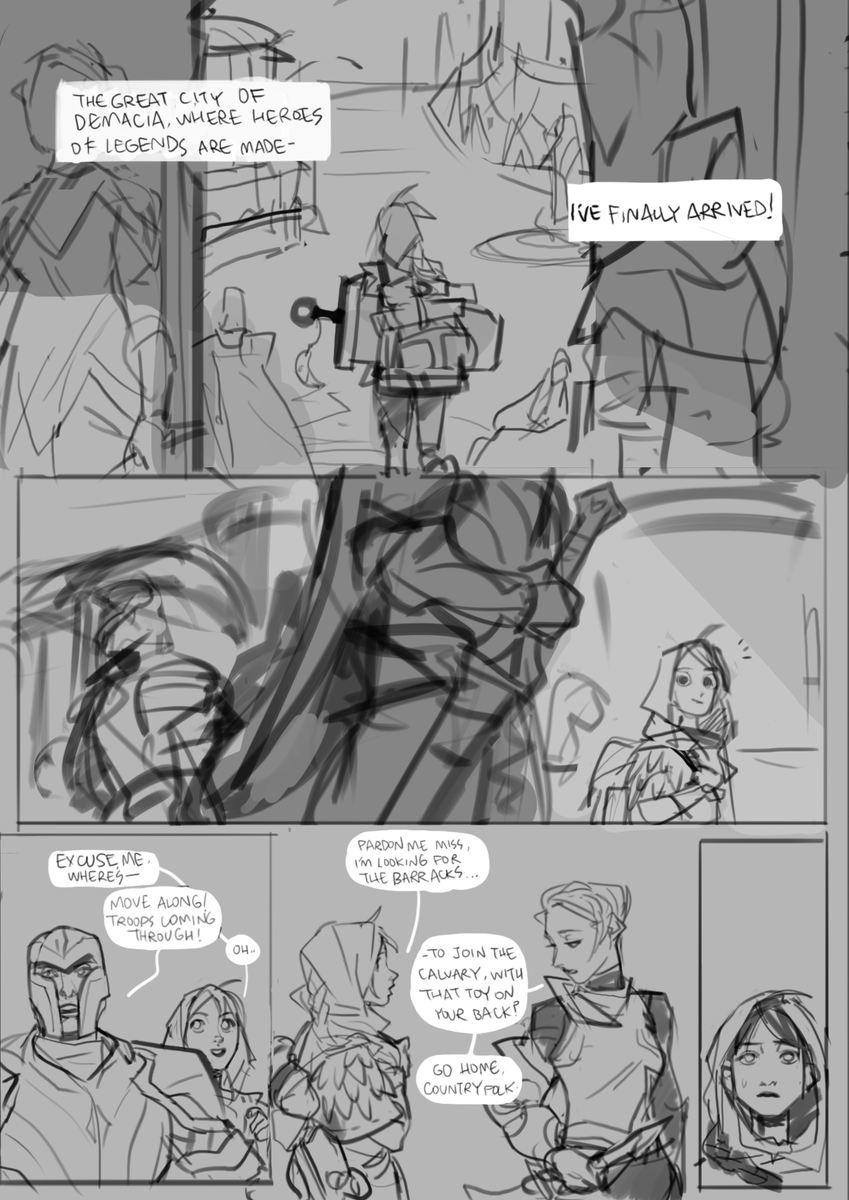 this was a freestyle jam of "Cithria of Cloudfield" card flavour text, where she meets a "Brightsteel Protector".. I wanted to have fun noodling on ideas