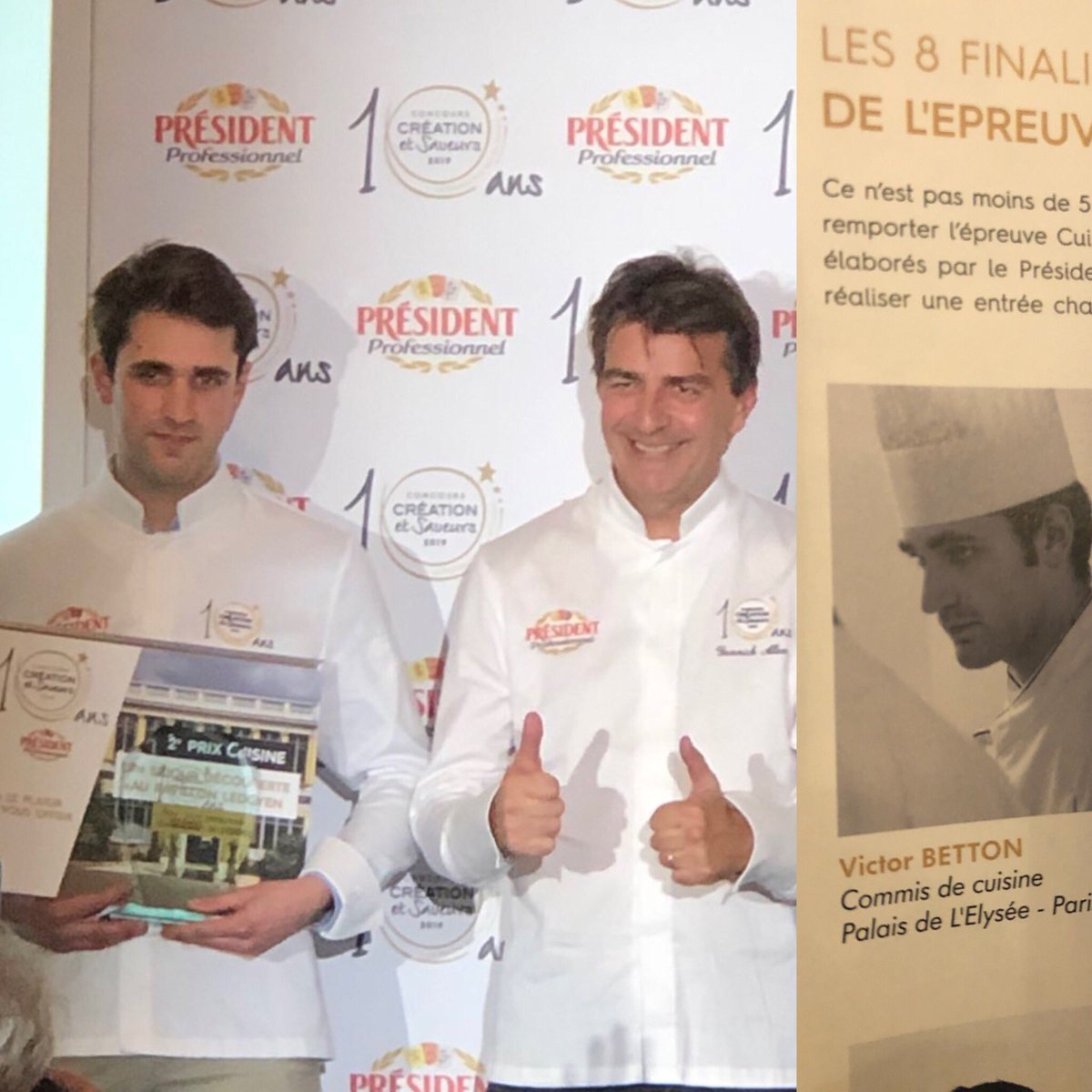 ggomez_chef's tweet photo. Félicitations à Victor Betton qui se hisse à la seconde place du concours #creationetsaveurs sous la présidence de @Chef_YAlleno
Nous sommes tous très fier de lui et de son engagement lors de sa préparation. #nosjeunesontdutalent #transmission #fierdemesgars #chefelyseeallen https://t.co/bqbhauEKcU