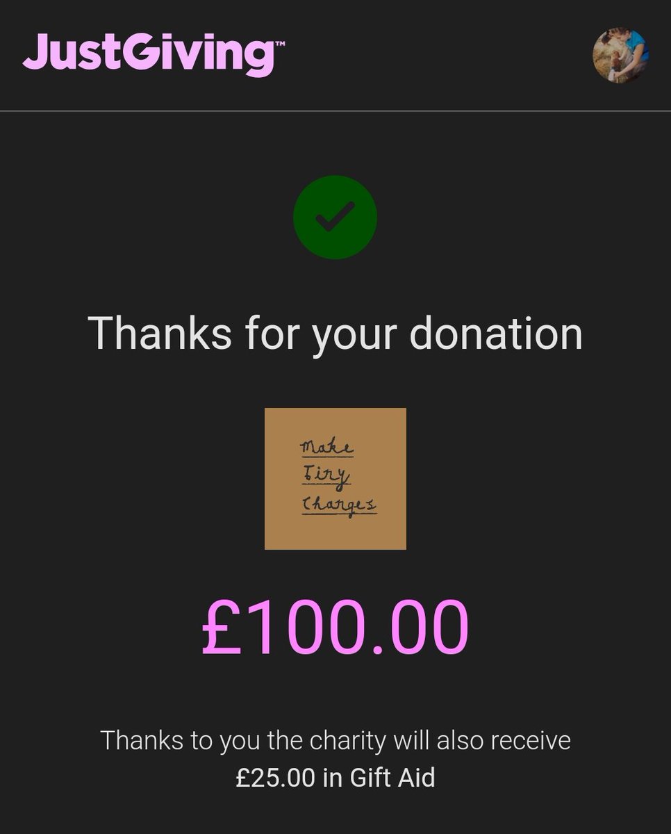 £100 popped over to @tinychanges from the Christmas Cards I've sold this month 💙 #FrightenedRabbit #FR #TinyChanges
