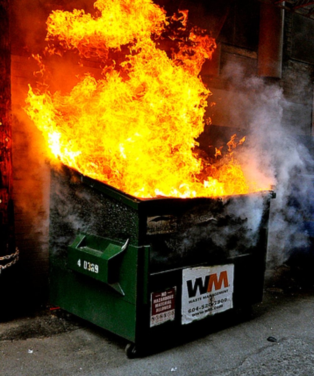 dumpster fire 1002x1200 burning money with Hotmail