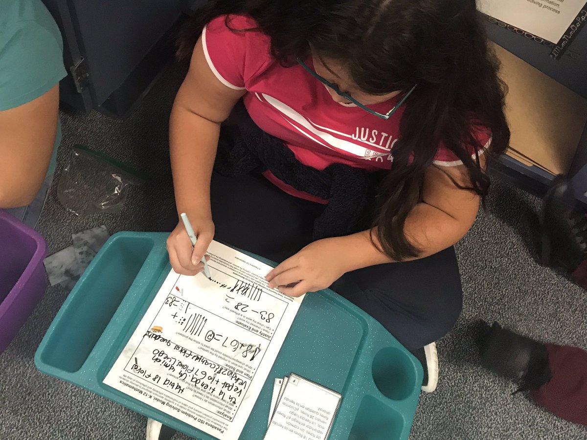 MathematicsMTSS's tweet photo. Check out what the use of the PISD Problem-Solving Model looks like in this Grade 3 #mathematics classroom! (Golden Acres ES) Mathematicians learn &amp; grow together! #PISDMathChat #PISDMSMath #PISDIntMath #PISDHSMath https://t.co/EP06hQy6qS