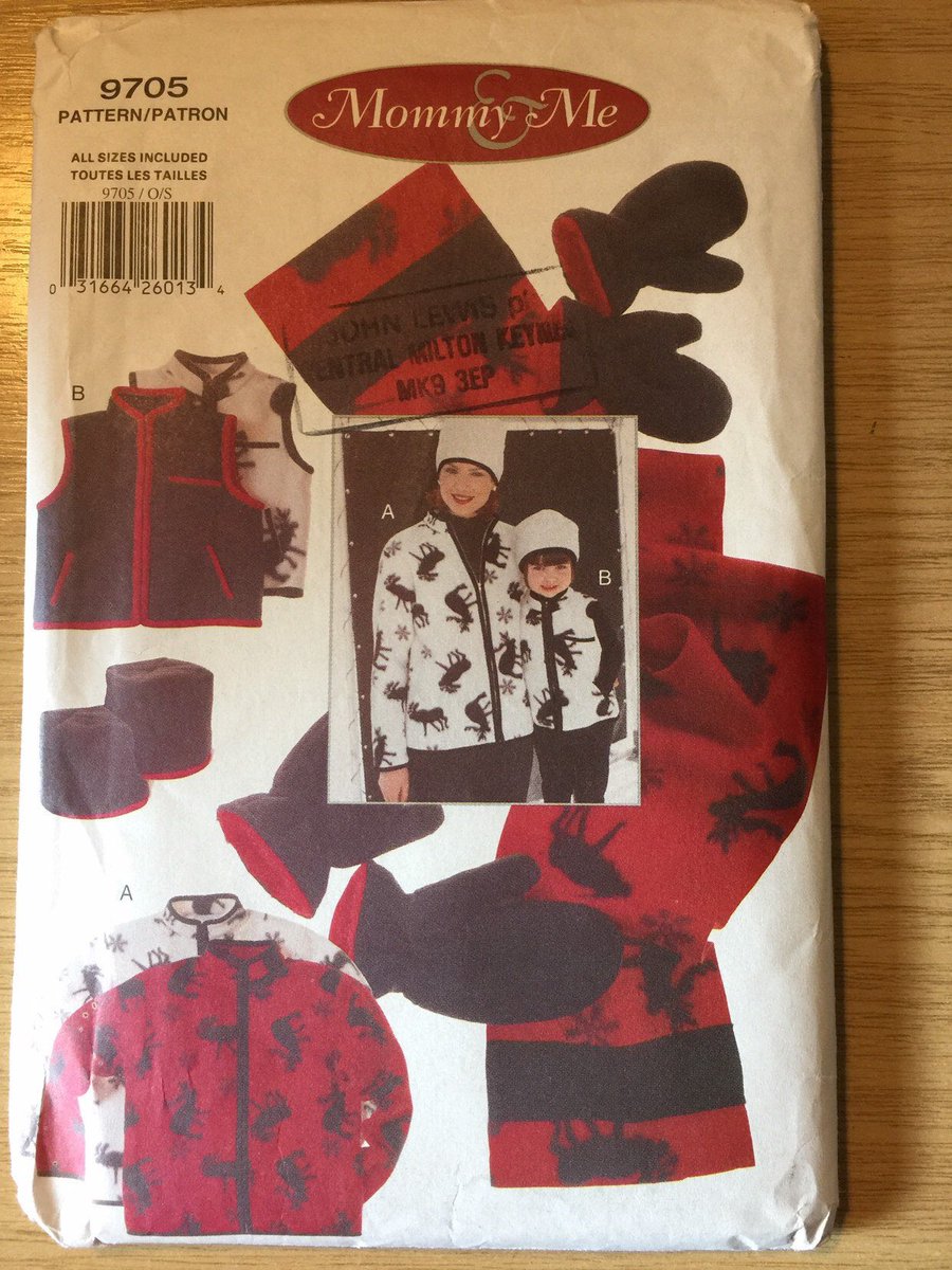 WatsonsVintage's tweet photo. Excited to share this item from my #etsy shop: RARE Uncut 1997 Vogue 'Mommy &amp; Me' Pattern 9705 for Misses' and Children's Matching Jacket, Vest/Waistcoat, Hat, Mittens and Scarf All Sizes https://t.co/gXOs1tj6mR #RARE #Vogue #Mommy&amp;Me #SewingPattern #Vintage #From1997 #etsy https://t.co/U3kfvJ84Ns