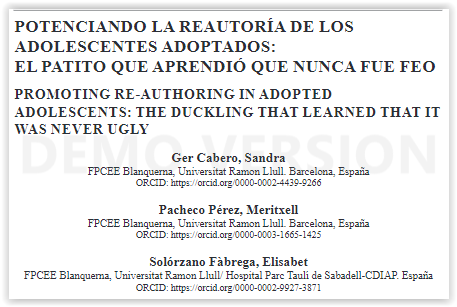 escueladopcion's tweet photo. 📄 ARTÍCULO|Potenciando la reautoría de los adolescentes adoptados: El patito que aprendió que nunca fue feo.
Difundido por @IASSAragon 
👉🏻📌Nuevo en nuestra biblioteca 👇🏼👇🏽
https://t.co/ah3ZRaAT6n https://t.co/G5fptK4cCi