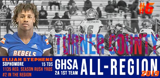 TurnerCoHighSc1's tweet photo. #GSHA 2A 1ST Team All-Region RB #6 Elijah Stephens @TurnerCountyFB @coachcwade https://t.co/rgf3d796kB
