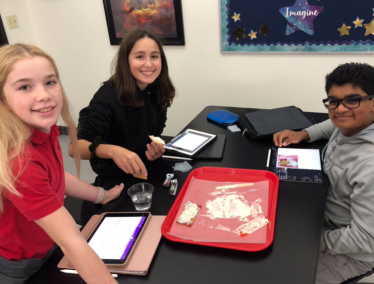 Making plate tectonics fun (and delicious)! We modeled the landforms that result from convergent, divergent, and transform boundaries! <a href="/LHPclassroom/">LHPclassroom</a> <a href="/AGI_Updates/">American Geosciences Institute</a> #earthscience #platetectonics #teachingwithfood #MondayVibes