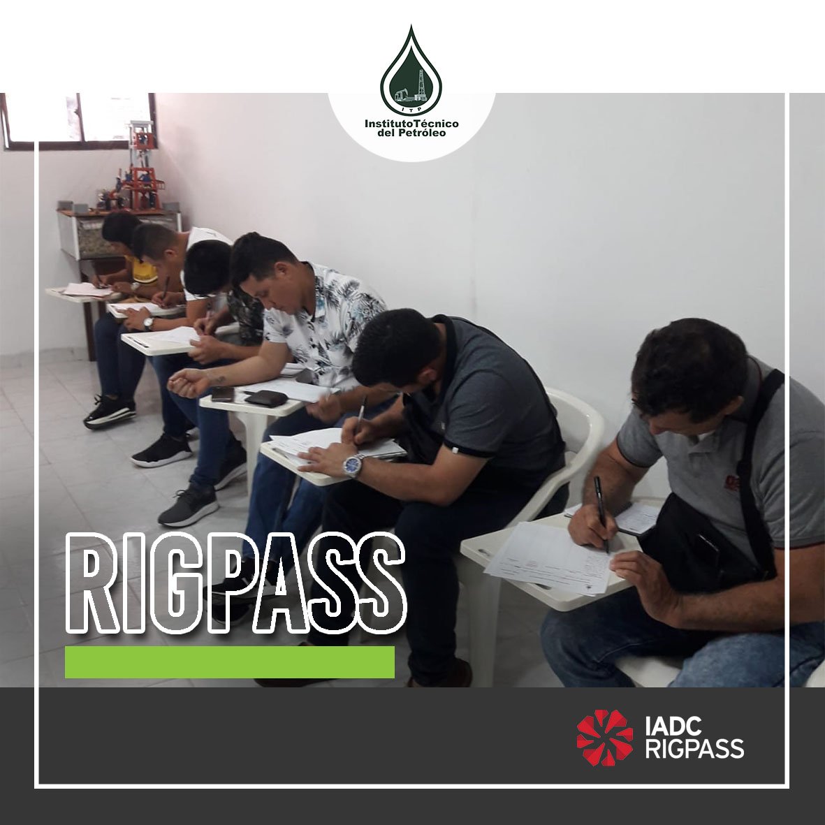ITP_COLOMBIA's tweet photo. Excelente inicio de Semana con la asistencia de estos participantes para el curso de #rigpass con acreditación #iadc https://t.co/XBEiyvDfLp