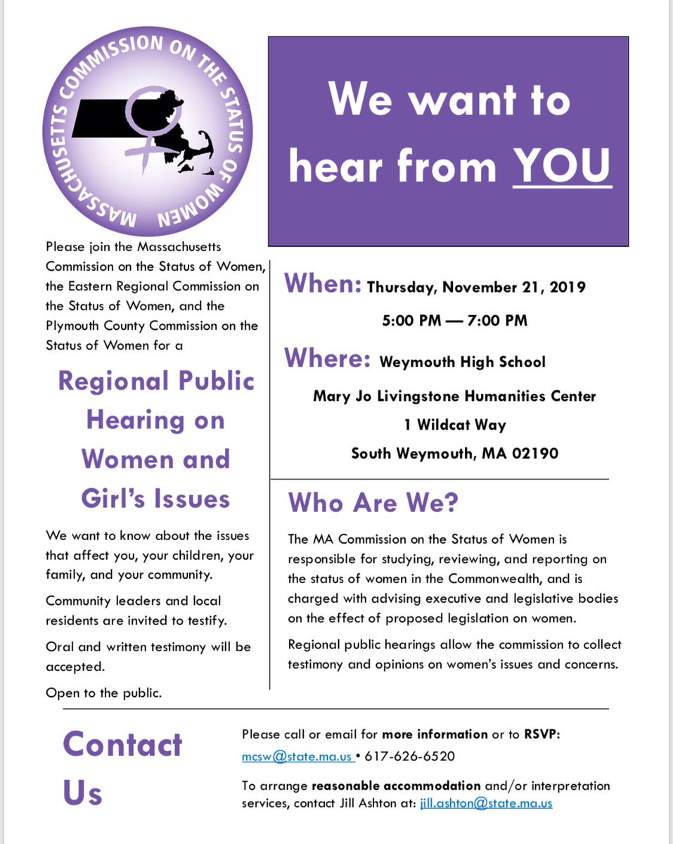 Plymouth County Commission on the Status of Women tweet media