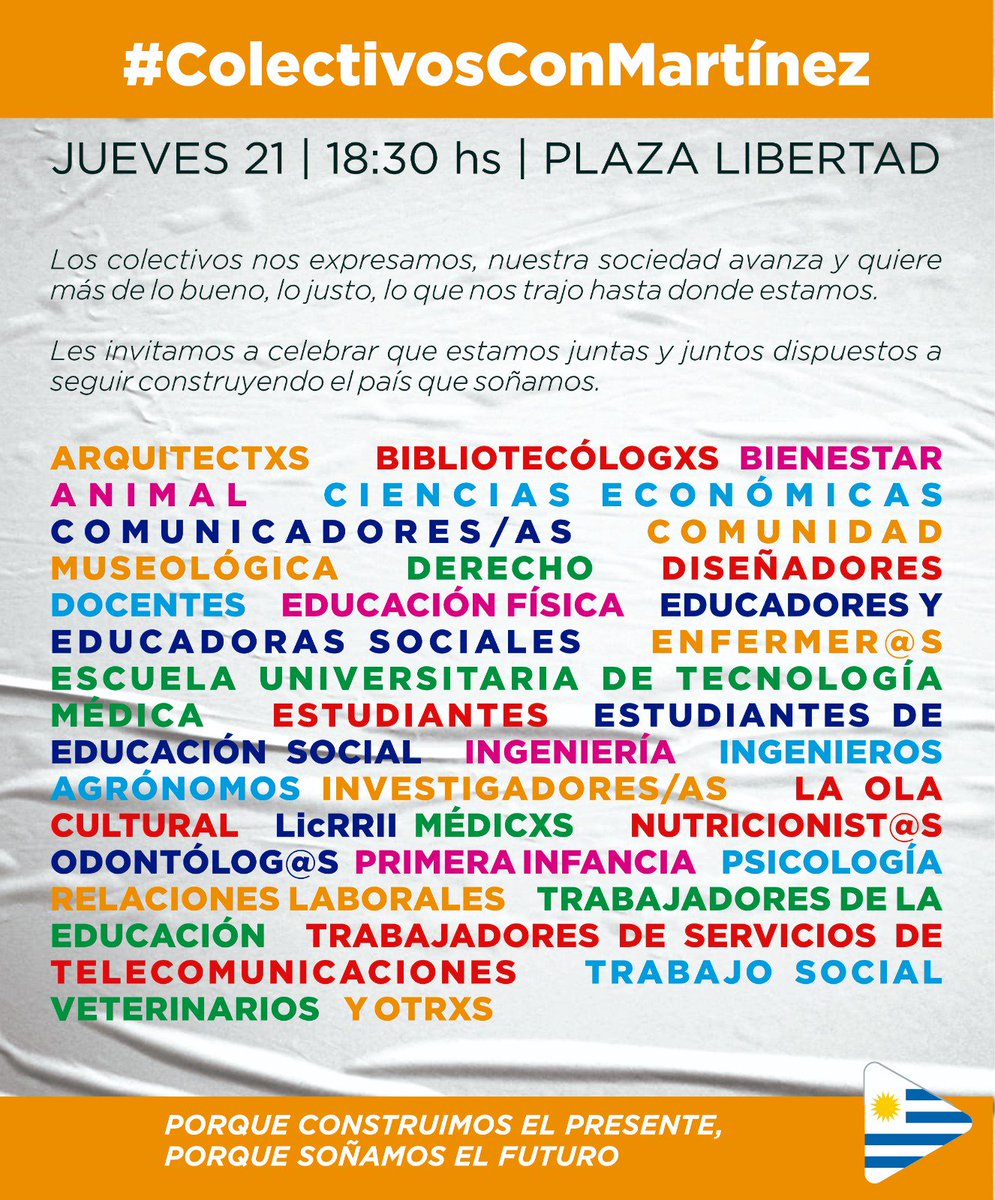 DanzFa's tweet photo. 👉🏼ESTE JUEVES TODXS��🏼 Por nuestros logros y por nuestro futuro! Para mantener el proyecto de país que queremos y seguir construyendo juntxs
 @GVillar_uy @Dmartinez_uy @Frente_Amplio @laolacultural1 https://t.co/6dZdUuZ5KH