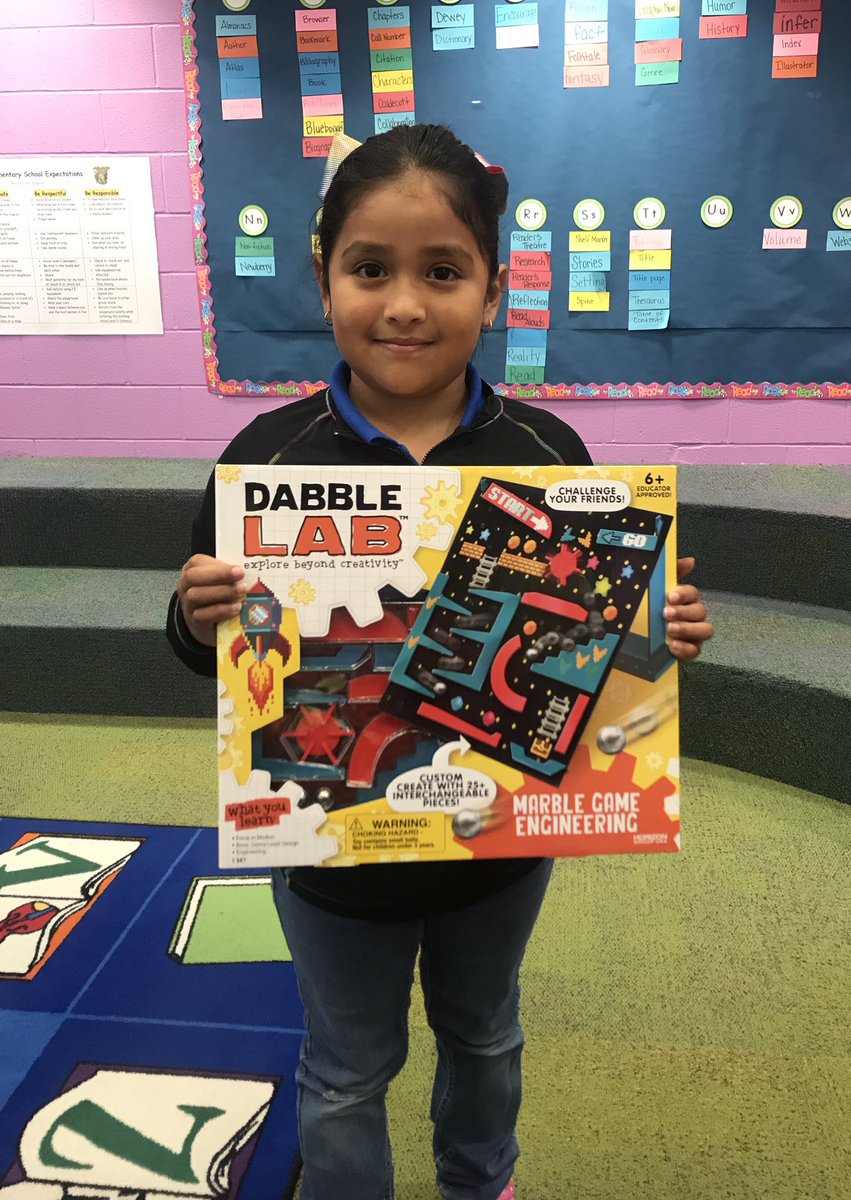 HicksSchool's tweet photo. Congratulations to our @CCISD Jaguars who won Dabble Labs in our 2nd Six Weeks Perfect Attendance drawing! #attendancematters https://t.co/I90BwkVYzC