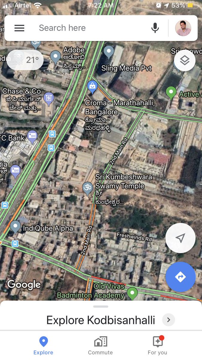 srini_rocks's tweet photo. @blrtraffic please make this 2nd main road as one way... we are struck daily for about 30mins to 1hr.. https://t.co/h2qxam7VdT