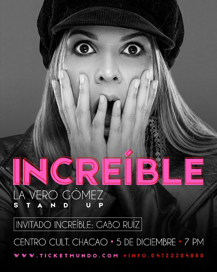La primera y única función de mi standup en Caracas será el 5 de diciembre en el Teatro de Chacao. ❤️⚡
