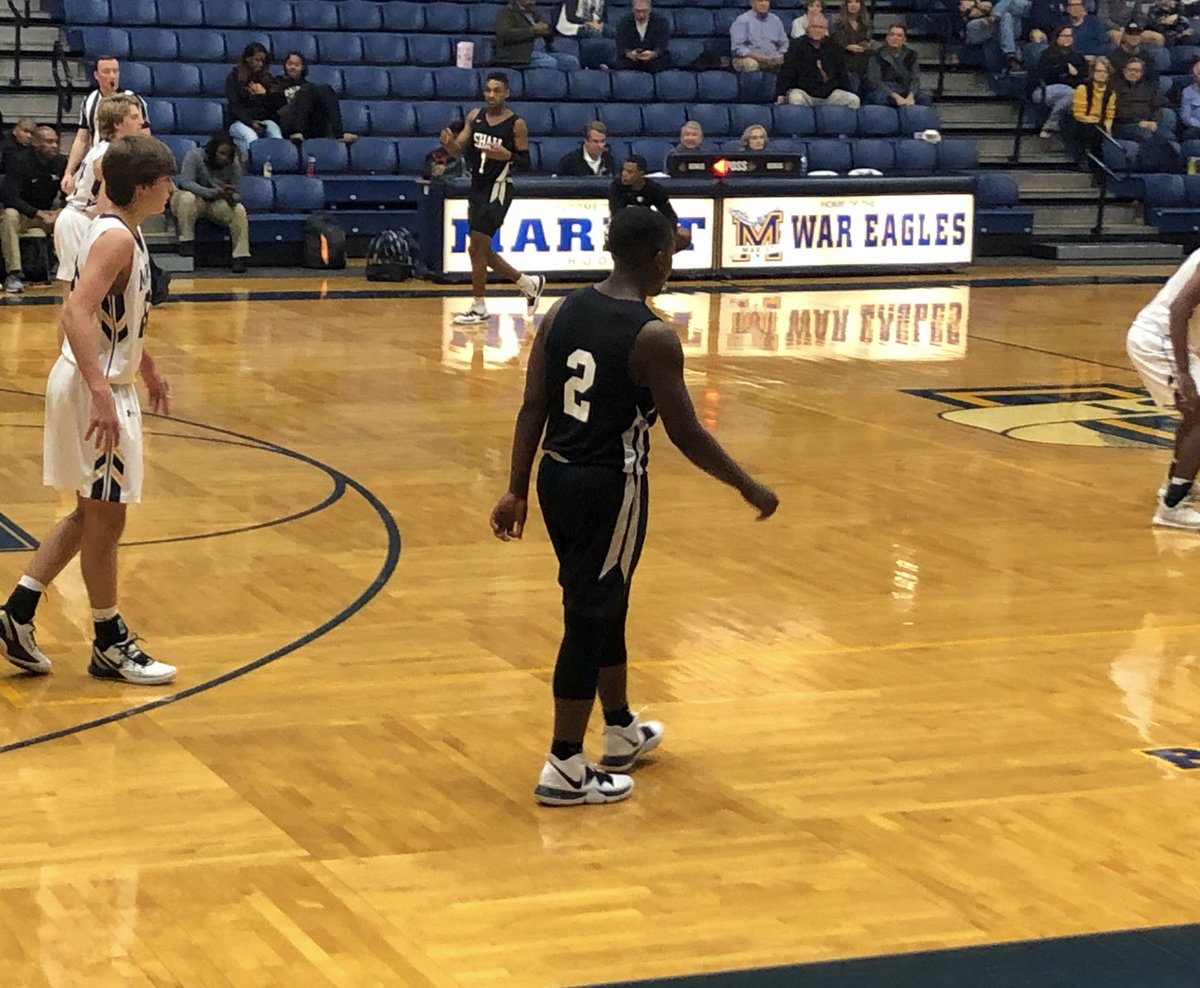 PrepHoopsGA's tweet photo. Final:
@WarEaglesBball 54
@ShawHShoops 44

Marist’s defense down the stretch allowed them to pull away and win comfortably. John Treanor led the War Eagles with 19 and 9, Cody Gaynes and Quinn Damm contributed in numerous areas. Greg Grant finished with 21 for Shaw. https://t.co/x9sejyBj3U