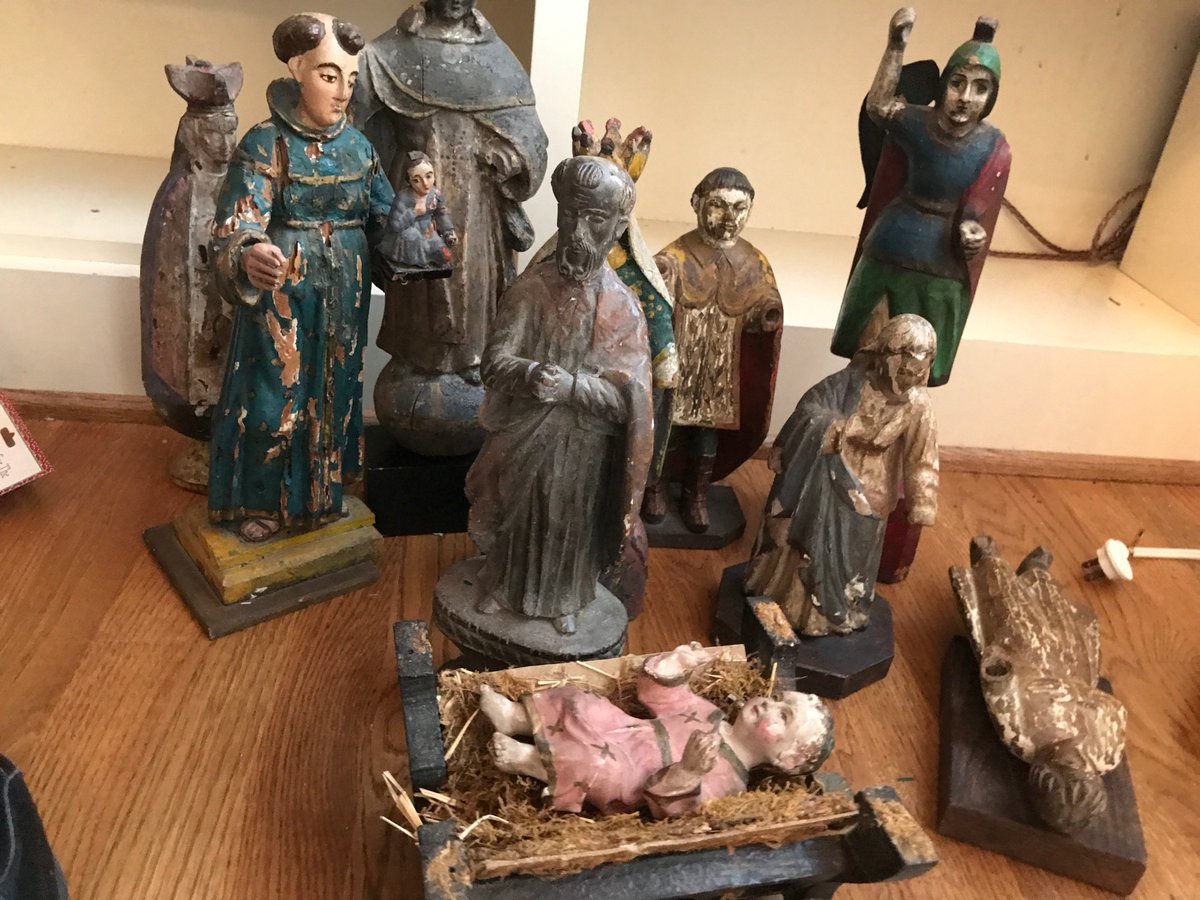 Jesus, Mary, Joseph and all the saints couldn't prevent our server from crashing today.  You need to know we are having a massive Sale this weekend. Collections of antique christmas, Vintage Children's books, Steiff, 18th c. miniature portraits, jewelry... so keep checking back!