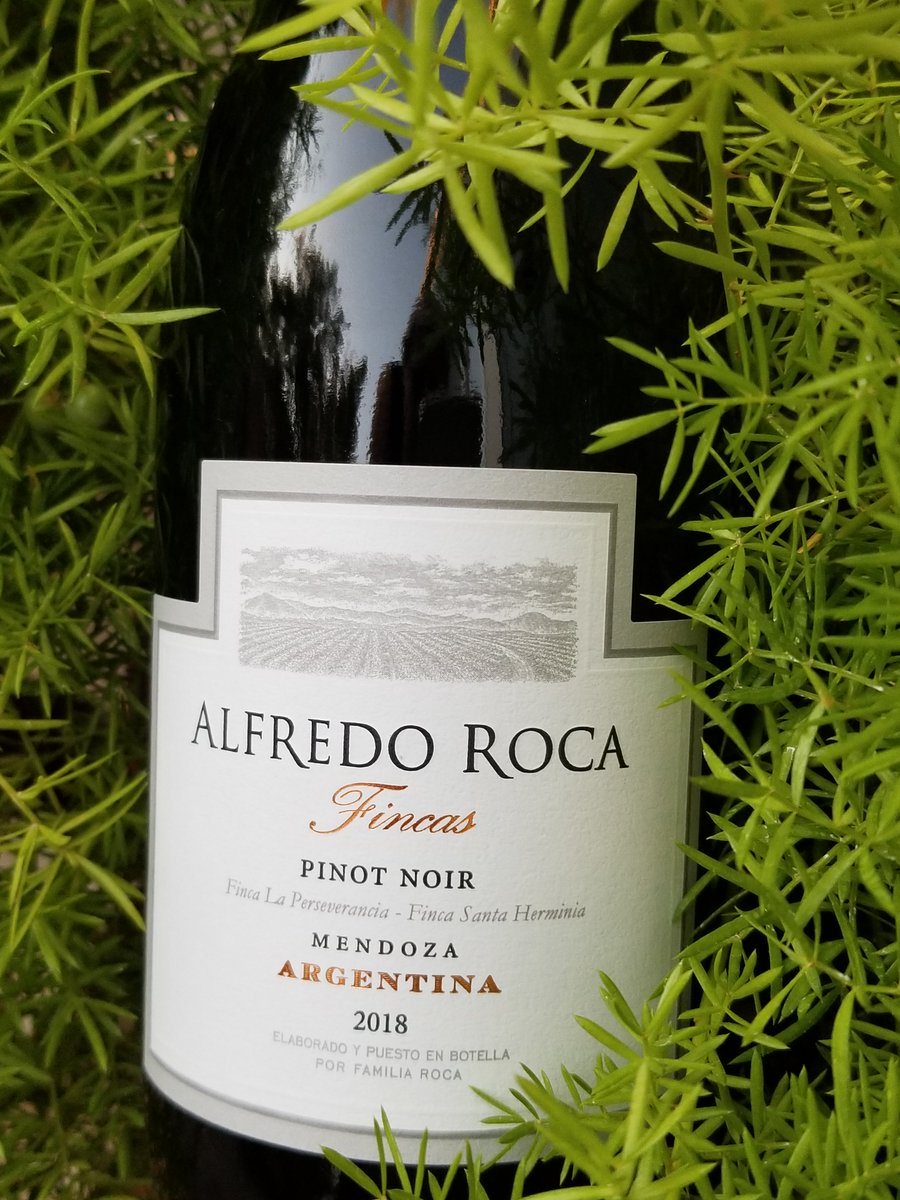 ALFREDO ROCA Fincas PINOT NOIR - 2018 - Full of authentic, Pinot Noir character however it is pale in color. Would be excellent with pizzas or hearty pasta dishes.
#ThankfulForVino #VinoArgentino #SipOnThisJuice #VinoArgentino <a href="/AlfredoRoca/">Alfredo Roca</a> #wine
