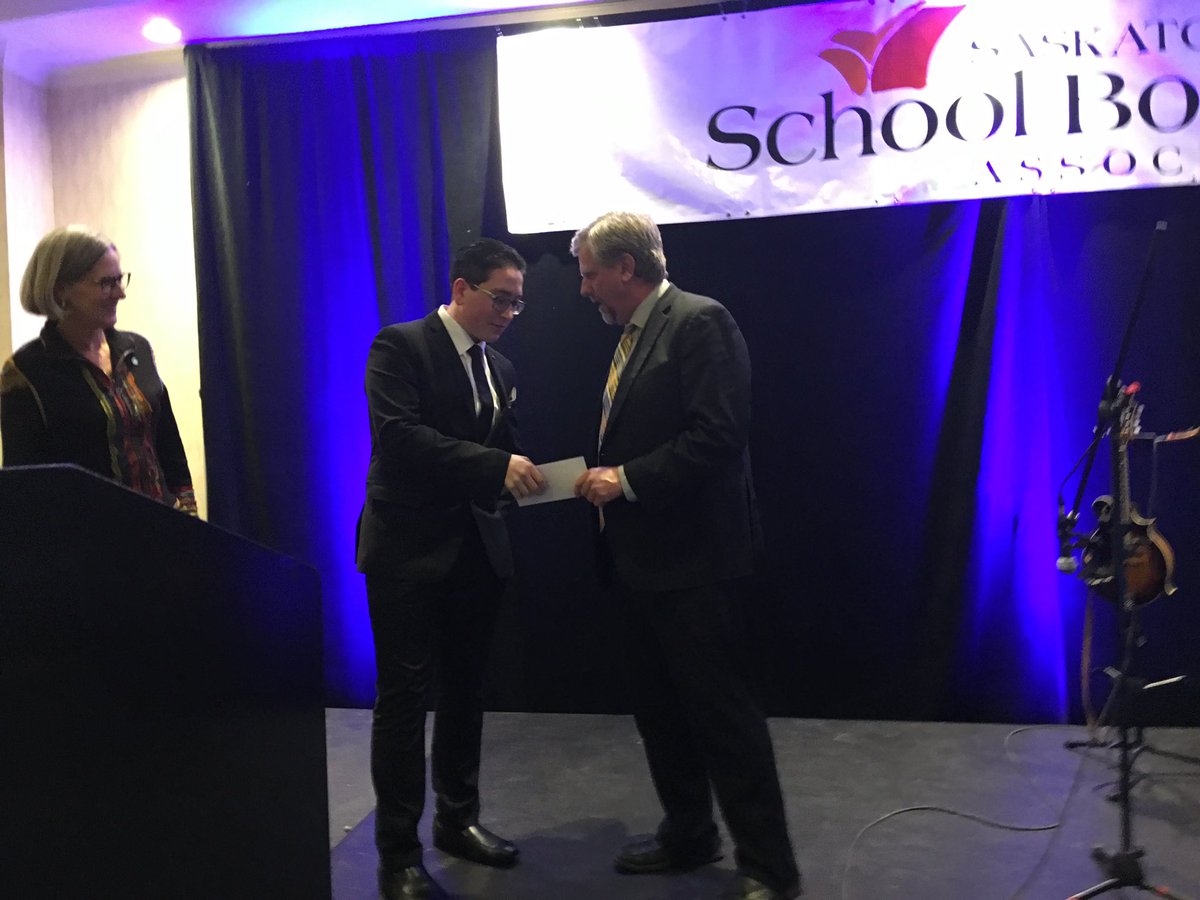 SaskSchoolBoard's tweet photo. Matthias Georghiades is the recipient of the 2019 SSBA Degree Program Scholarship. #SSBA2019 https://t.co/1T3wXSyRq0