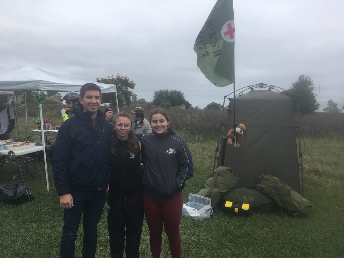 CyclingKnights's tweet photo. Sunday we volunteered at the Horrible Hundred Ride! We had a blast, supporting hundreds of riders (including our own Tyler, Hunter, Lane, &amp; Matt) as they rode a tough, cold, &amp; misty 100mi ride! As riders ourselves, it was amazing to see what it’s like on the other side of things! https://t.co/NFryVbmKgt