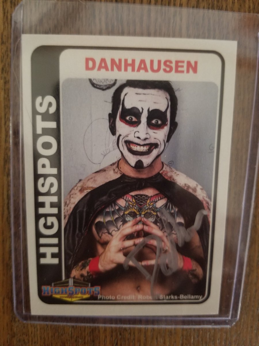 wrestlingcards's tweet photo. Thanks to @DanhausenAD for signing my @HighspotsWN card at @A1Wrestling #FinalActX. #Alpha1 #WrestlingTradingCards https://t.co/CBqH53I3ND