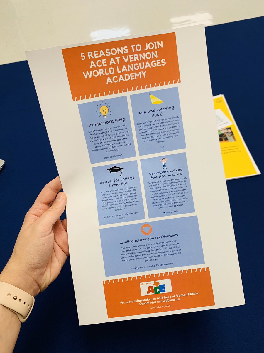 So much fun creating this flyer for our World Languages Academy  informational parent session tonight! The future leaders of Texas are at our school. 🏫❤️ #5ReasonsToJoinACE