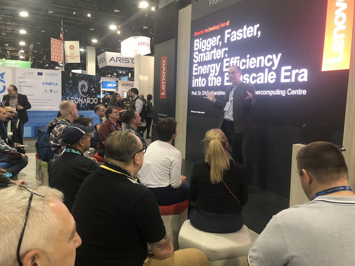 LRZ_DE's tweet photo. Our Prof. Kranzlmüller at the @Lenovo booth at #SC19 #BavarianSupercomputing https://t.co/y5nFgznuDi