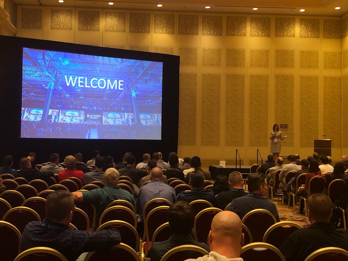 AutodeskRevit's tweet photo. Our own @JStarkSmith and @DuttV kicking off the closing #fabrication keynote at #ConnectConstruct @autodesku #AU2019 https://t.co/UAGog3DmO1
