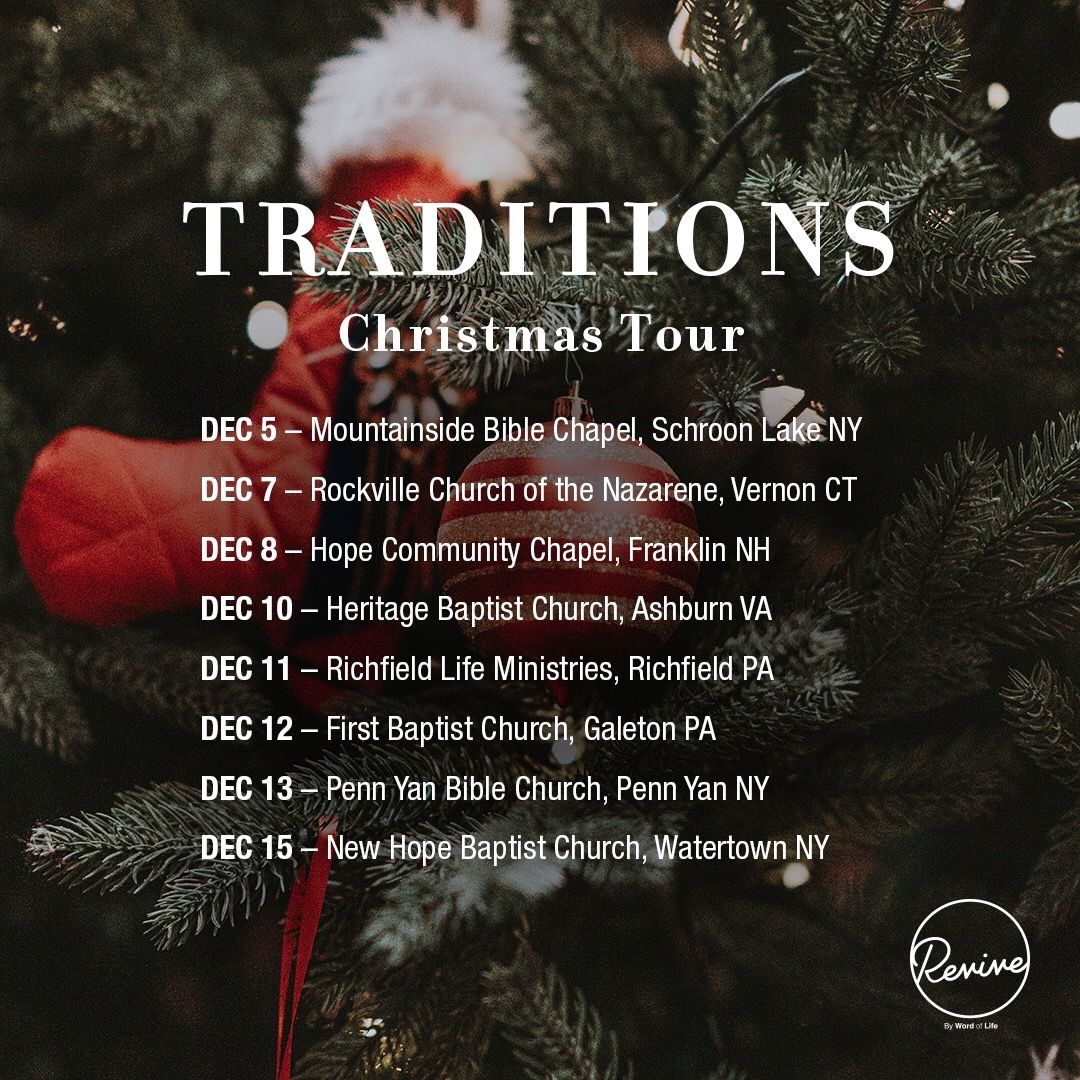 WOLRevive's tweet photo. Would you like to know when and where Revive will be for our Christmas Tour? Well... here you go!!! #ReviveChristmas2019 #TraditionsTour https://t.co/EK4O7HP6Vy