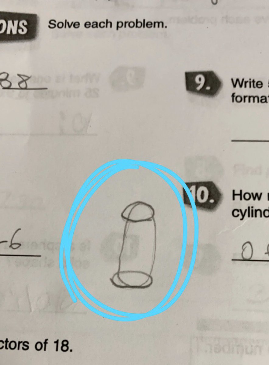 KiraDuncan11's tweet photo. When you’re trying to draw a cylinder and it comes out looking like a penis. #geometryfail 😂😂😂 https://t.co/LKS2Cty4KB