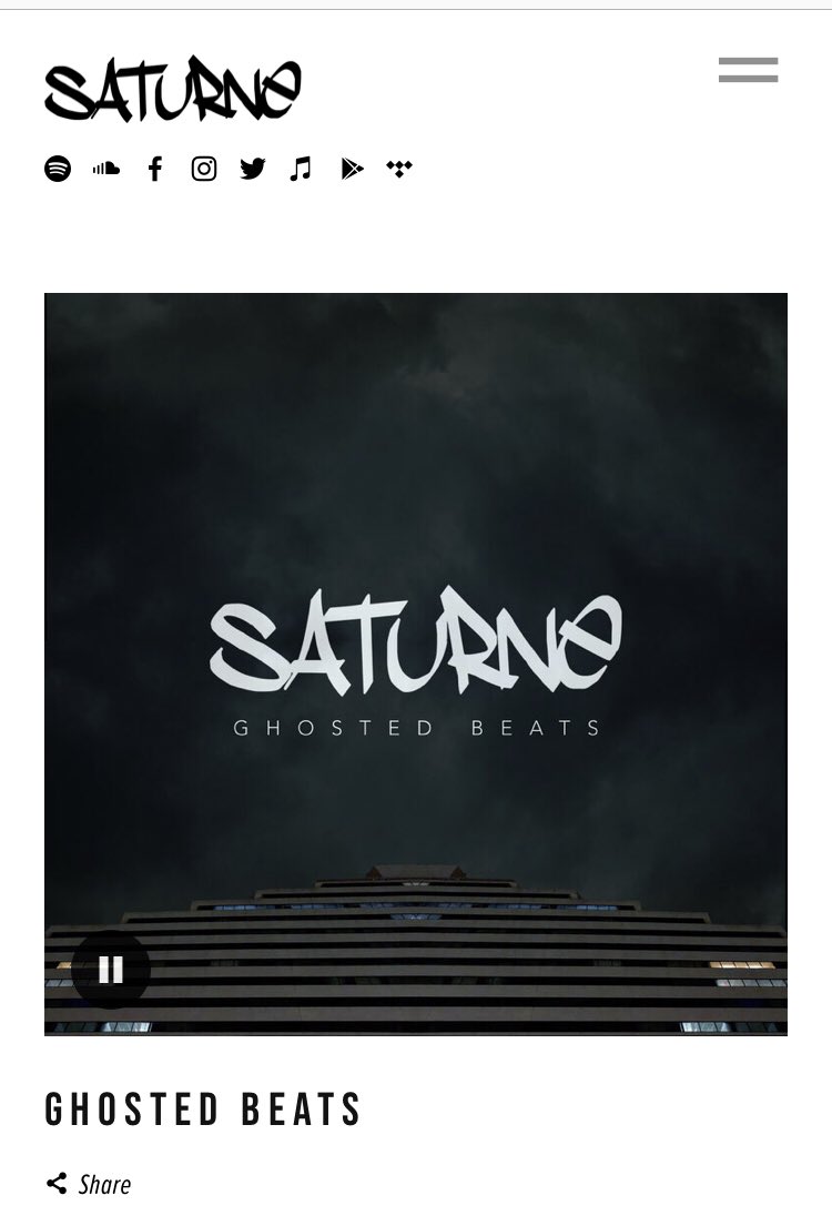 “Ghosted Beats,” a new instrumental #EP by Saturne goes galaxy-wide on November 28. Until then, you can preview the entire album on soundsofsaturne.com. Enjoy, earthlings.

#newmusic #hiphop #DChiphop #rap #beats #soundsofsaturne