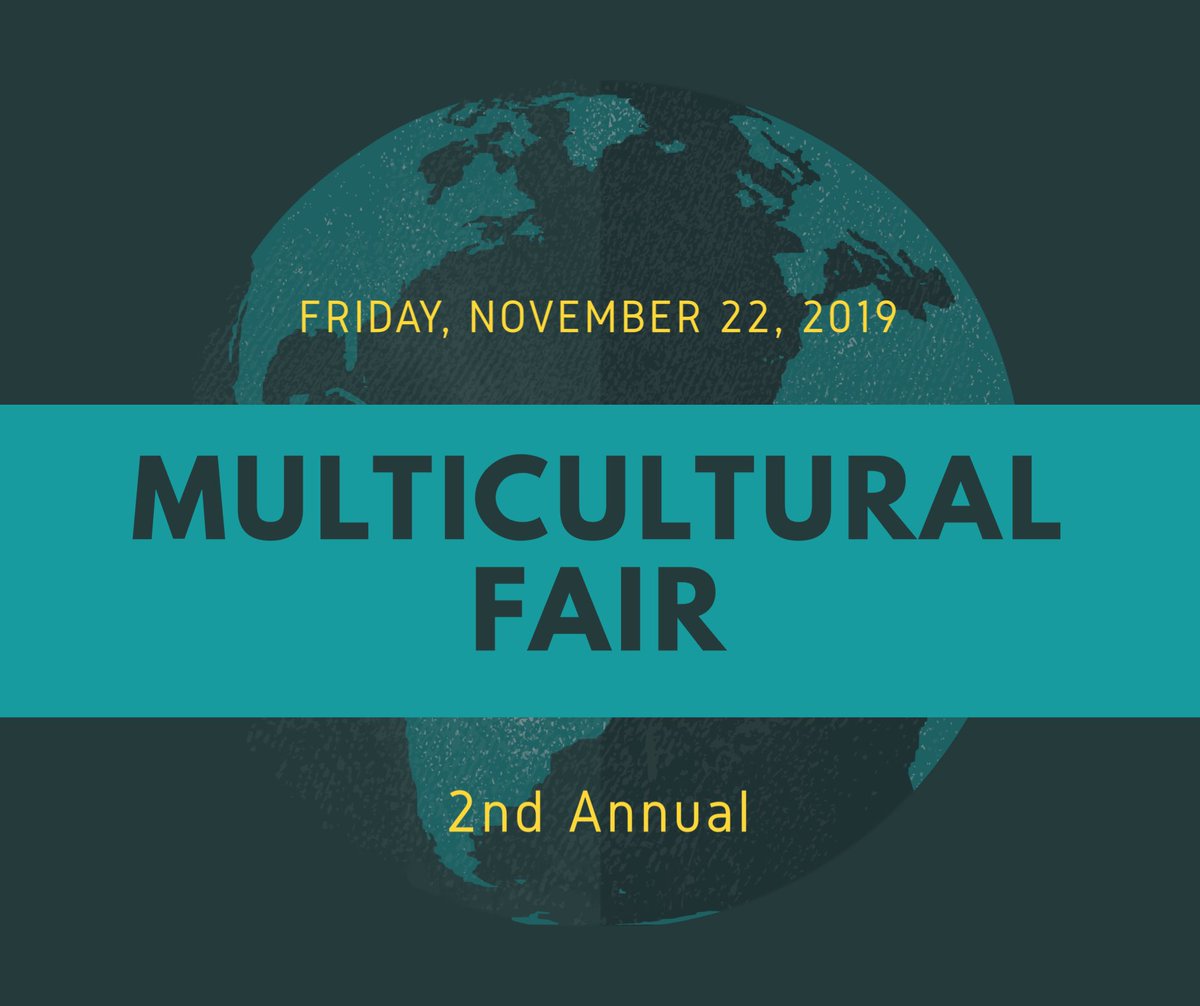 dmhslibrary's tweet photo. Multicultural Fair, when? November 22, 2019. Get excited. 🐏🌎 https://t.co/vsDMSwZBMw