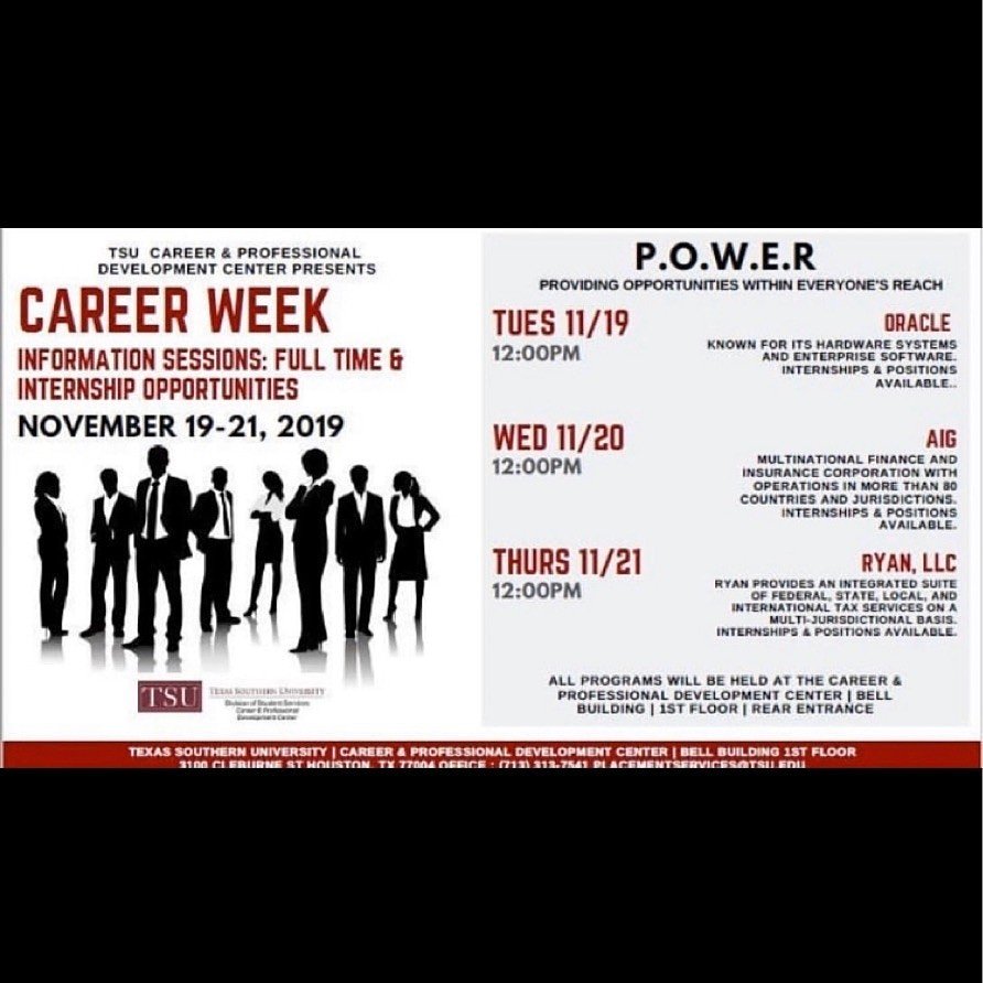 Please come out and take advantage of this opportunity. #TxSU #NSBE