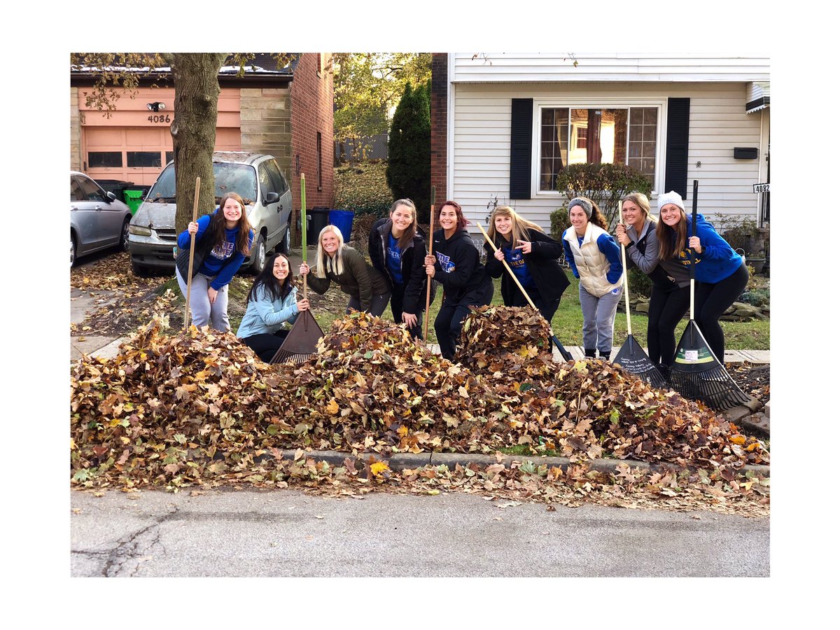 NDCsoftball's tweet photo. Giving back to the community by raking leaves for others 🍁🍂🍃#rakeitup #communityservice #MECgivesback https://t.co/QTdzl2CPMF