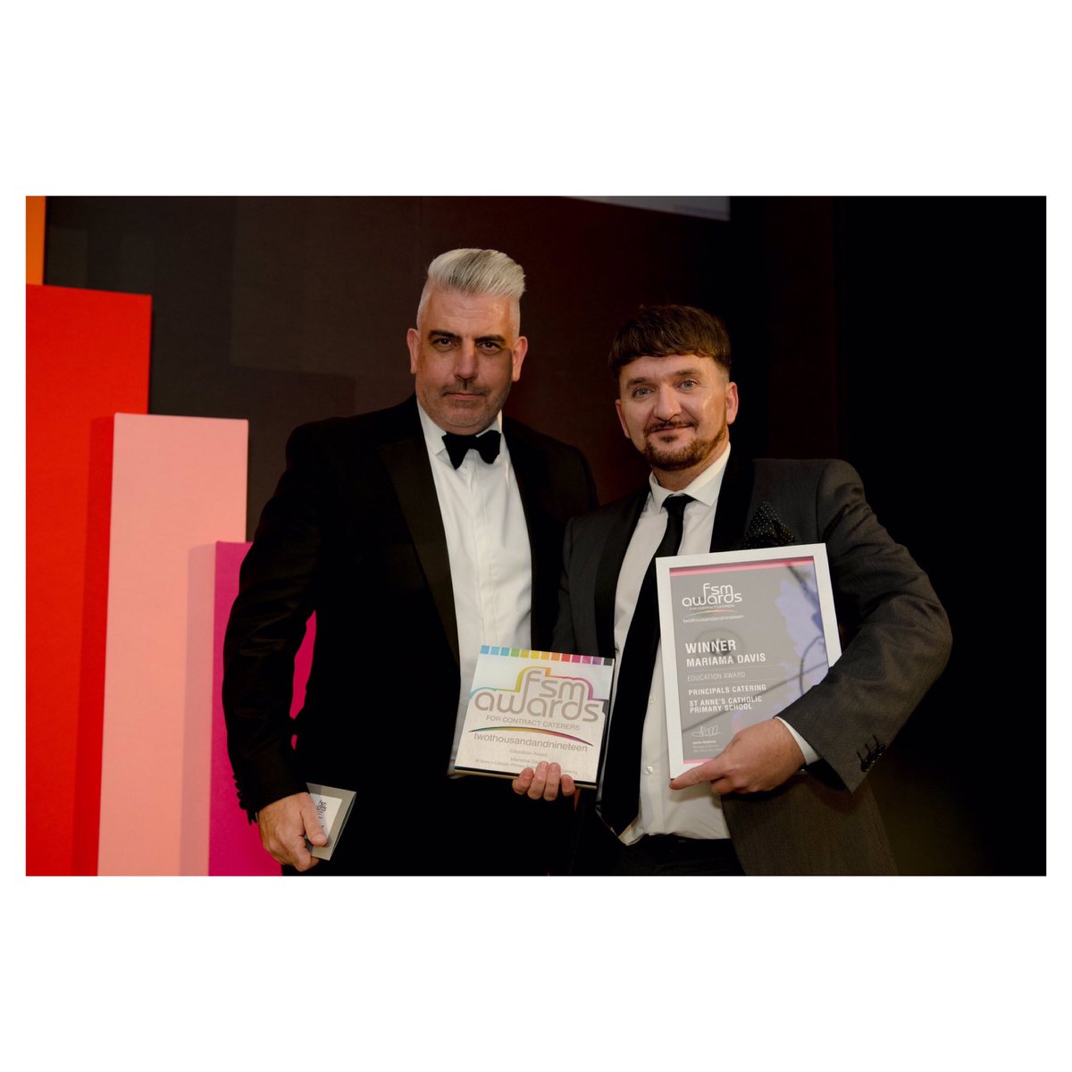 The Education Award goes to... Mariama Davis from <a href="/PrincipalsEdu/">Principals</a>. Congratulations! Thanks to Pete McKenna for picking the award up #FSMAwards