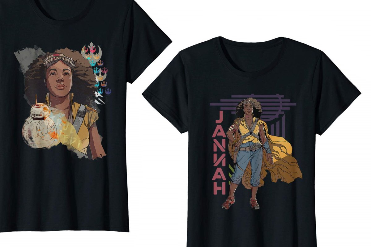 Celebrate one of the newest Star Wars heroines with these fantastic women’s Jannah t-shirts on Amazon - thekesselrunway.com/womens-star-wa… #starwars #thekesselrunway #starwarsfashion