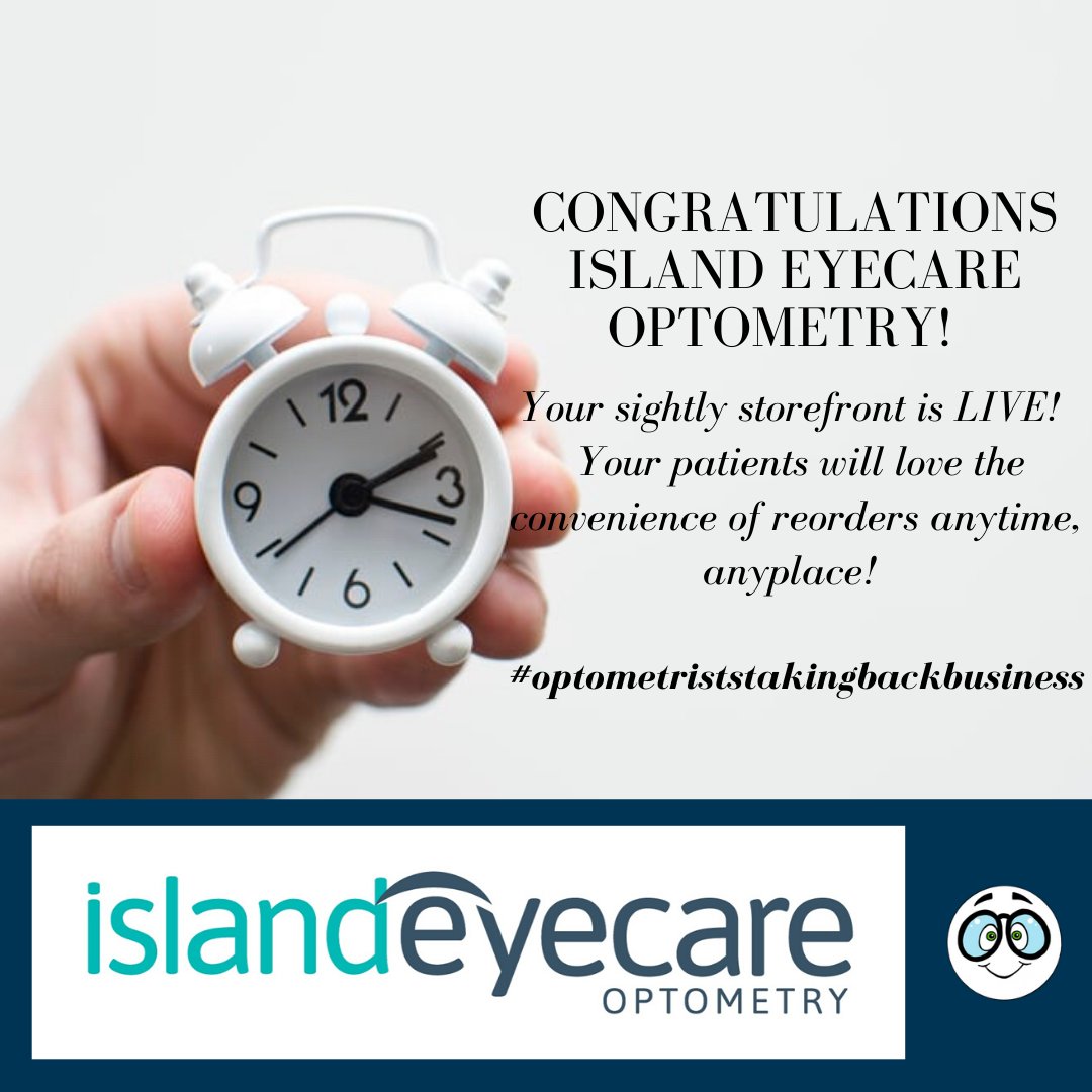 GetSightly's tweet photo. CONGRATS Island Eyecare Optometry! Your storefront is LIVE! Your practice now offers patients the speed and convenience of online retailers for all their contact lens needs! Check it out...  
https://t.co/N38LD26ihc

#patientcommerce #mobilefriendly #revenuegrowth #getsightly https://t.co/EQxp1MdPaf