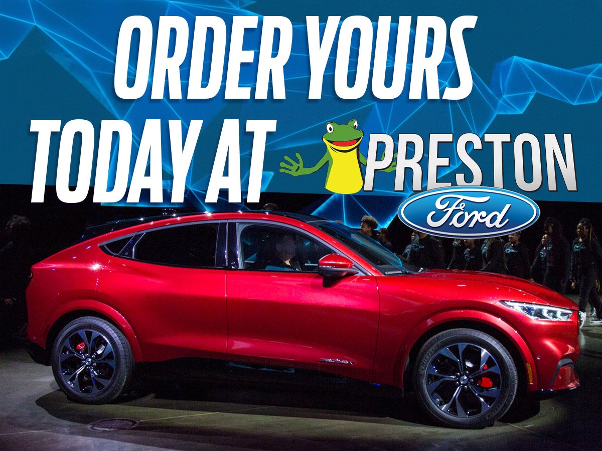 prestonfordmd's tweet photo. The future is here! Experience the power of the 2021 Ford Mustang Mach-E for yourself when you pre-order this game-changing crossover today! https://t.co/DiO0HFzrU3 https://t.co/Dc2iCYm76y