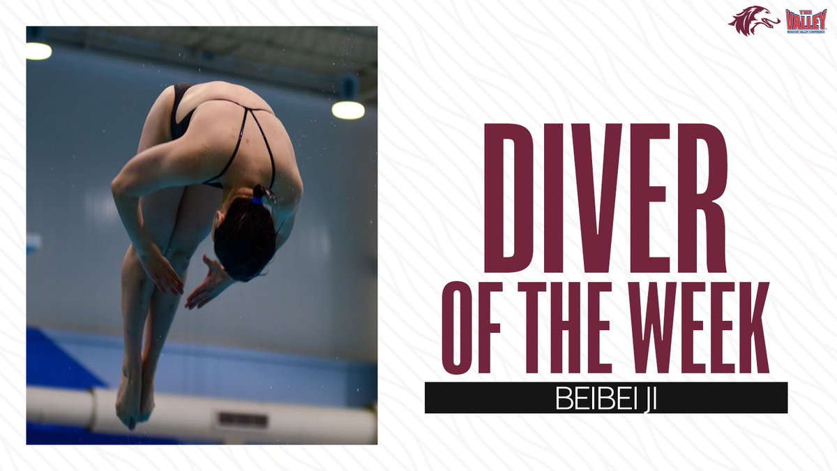 MVCsports's tweet photo. Taking first in the three-meter dive with a career-best score of 356.55 and second in the one-meter with a score of 303.22, Beibei Ji of @SIU_SwimDive is the #MVCswim diver of the week. https://t.co/MgKo6NVXNQ