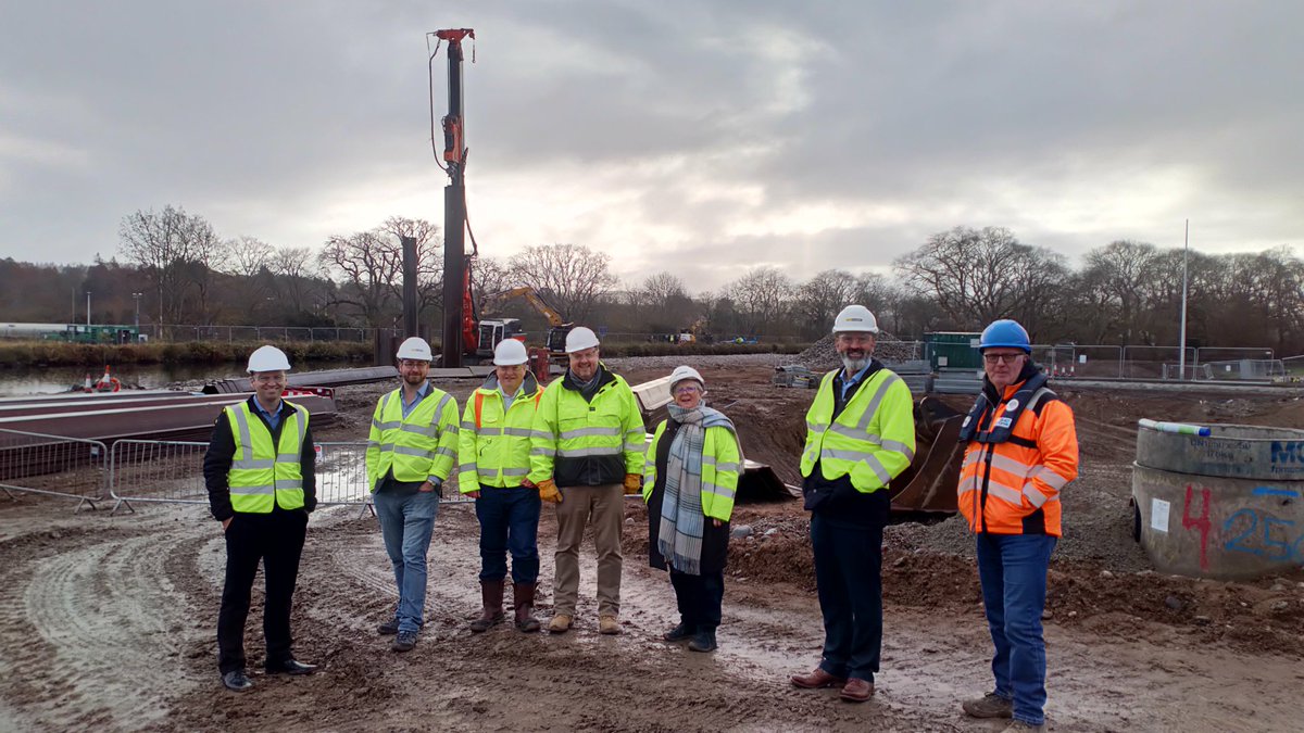 StuartBlack_HIE's tweet photo. Pleased to host the @SCDInews #Highlands and #Islands committee visit to Phase 2 of the #Inverness #Westlink. New #Caledonian #Canal crossing and roadworks on #A82 well underway @frasergrieve @cityregiondeal @scottishcanals #rjmcleod https://t.co/sDScLj1Qpp