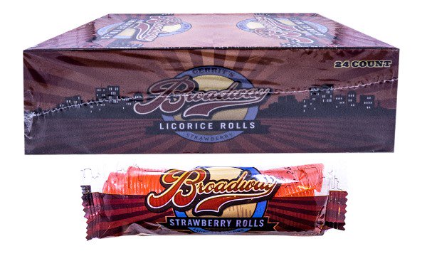 NOSTALGIC CANDY SPOTLIGHT - BROADWAY ROLL STRAWBERRY LICORICE 
Who doesn't love red licorice! Broadway Licorice rolls are a licorice-lovers favorite. Always consistent in texture, flavor, and color. Get creative with this strawberry flavored, red licori... shop.sweetiescandy.com/products/broad…