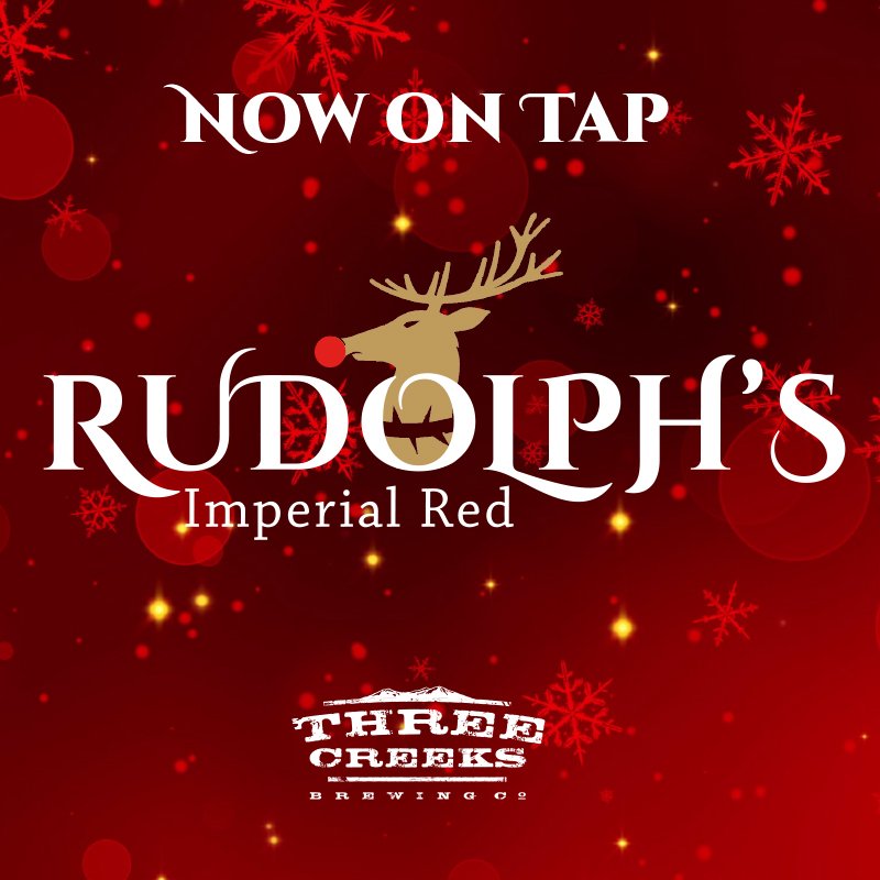 ThreeCreeksBrew's tweet photo. ❄️ The 2019 Rudolph's Imperial Red ❄️ is being released on draught at the pub today! Get ready for the holidays with a beer that’s sure to light your way. 🍻#inbend #insisters #centraloregon #craftbeer #craftbeerjunkie #oregonlove #holidays https://t.co/YZiCOUAenl