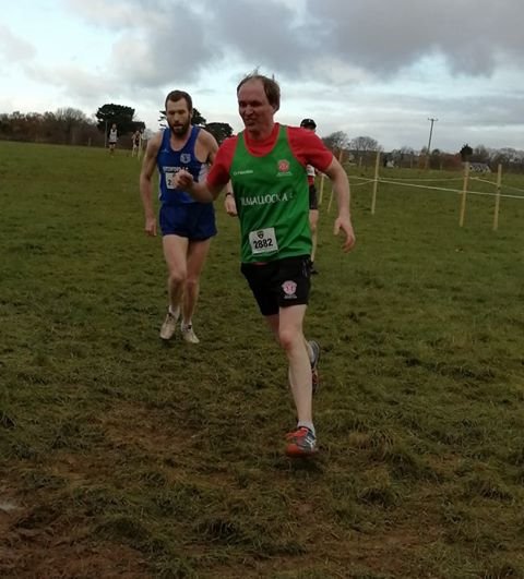 great running but no silverware for Tony Mcmahon 4th Over60 and PJ Carey, just outside the scoring positions on the Limerick county team in Munster Xcountry in Beaufort Co Kerry yesterday.
