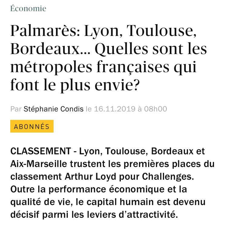 RennesUp's tweet photo. Classement @Challenges des métropoles les plus attractives : Dégringolade de #Rennes pour la qualité de vie qui termine bonne dernière des 12 plus grandes aires urbaines françaises. A lire ici 👉 https://t.co/hUlv9335GQ https://t.co/GPk2lqsEHV