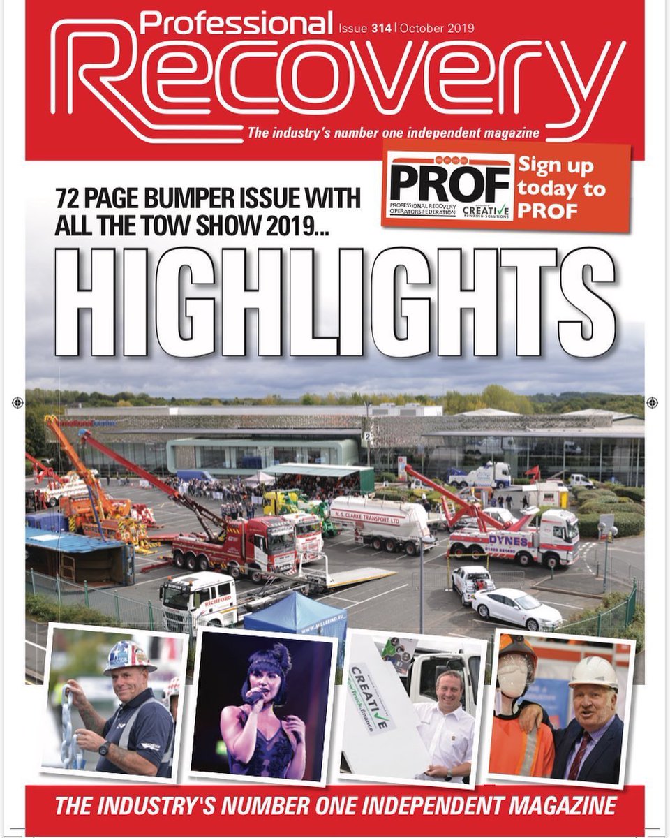 We are very proud of our first ever front cover photo for the <a href="/profrecovery/">Prof Recovery</a> magazine, can you guess which one is ours? We took it at the recent <a href="/recoverytowshow/">Professional Recovery Tow Show</a> working with great people led wonderfully well by <a href="/recoveryeditor/">Professional Recovery Editor</a>