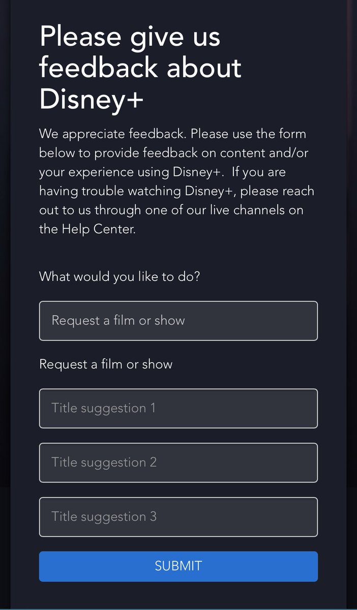 PhilSzostak's tweet photo. Is there anything not yet on @disneyplus that you’d like to see? Go to your profile, click on “help”, then the “give feedback” button and “request a film or show” from the drop down options. I’ve already suggested a number of Disney-owned shows and films. #DisneyPlus #StarWars https://t.co/en9GF9quy9