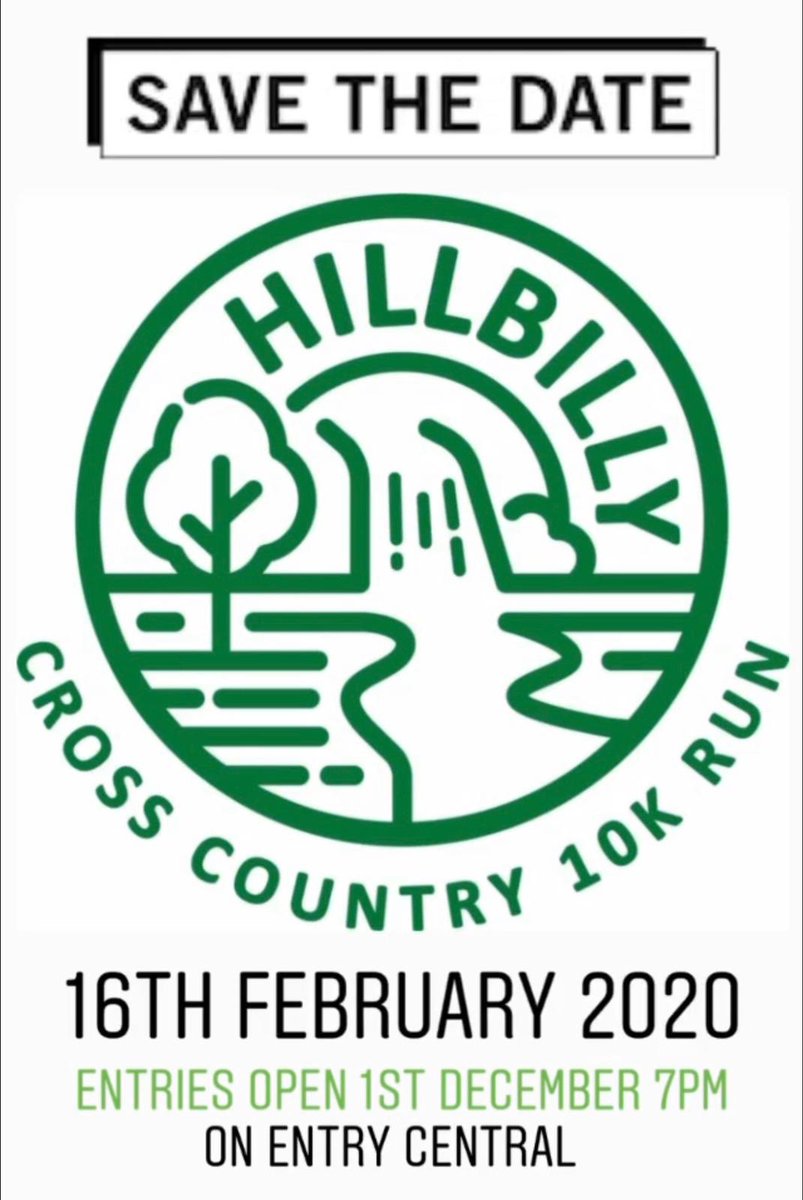 Big day is set, Hillbilly 10k 2020!! Get training for Sun 16th Feb.  
We will go live on <a href="/EntryCentral/">EntryCentral</a> on 1st Dec. Prime yourself, we sell out fast!  🏃🏽‍♀️🏃‍♂️🦋
#getactive #letsgetmoving