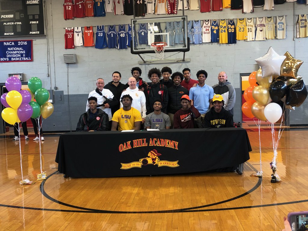 Five seniors signed Division 1 scholarships today. Proud day!