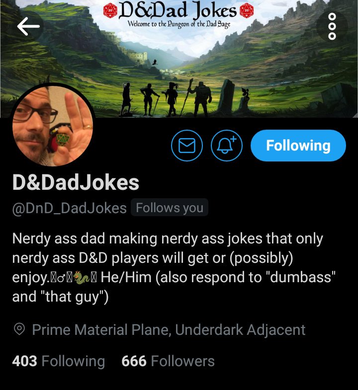 DandyBeyond's tweet photo. Tributes I thank you for your service. @DnD_DadJokes, please, show them around. https://t.co/AzGRknFOnw