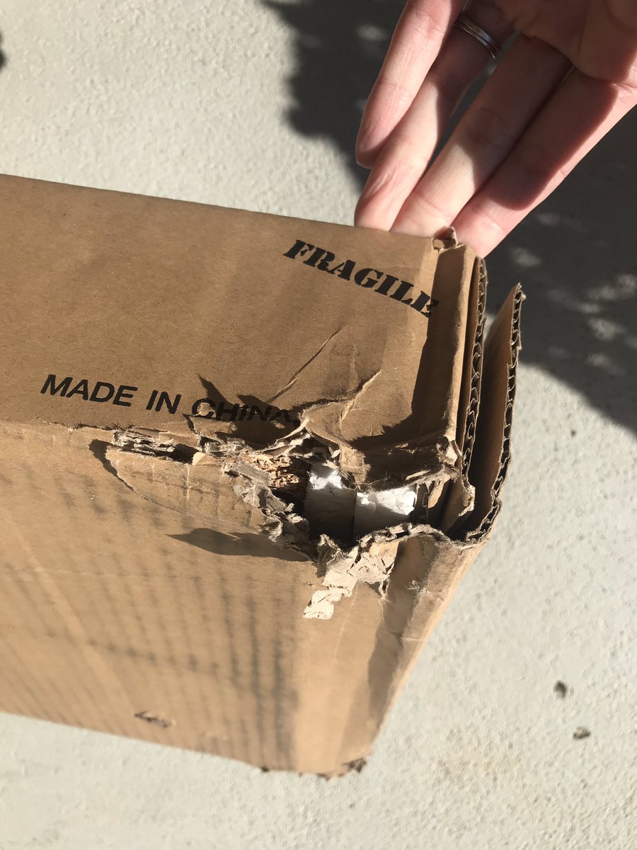 b_danielle336's tweet photo. @UPS  @amazon  here’s the first box ... come on! I shouldn’t have to order a product 3+ times in order to get a non damaged piece! https://t.co/lf9DIEe1xI