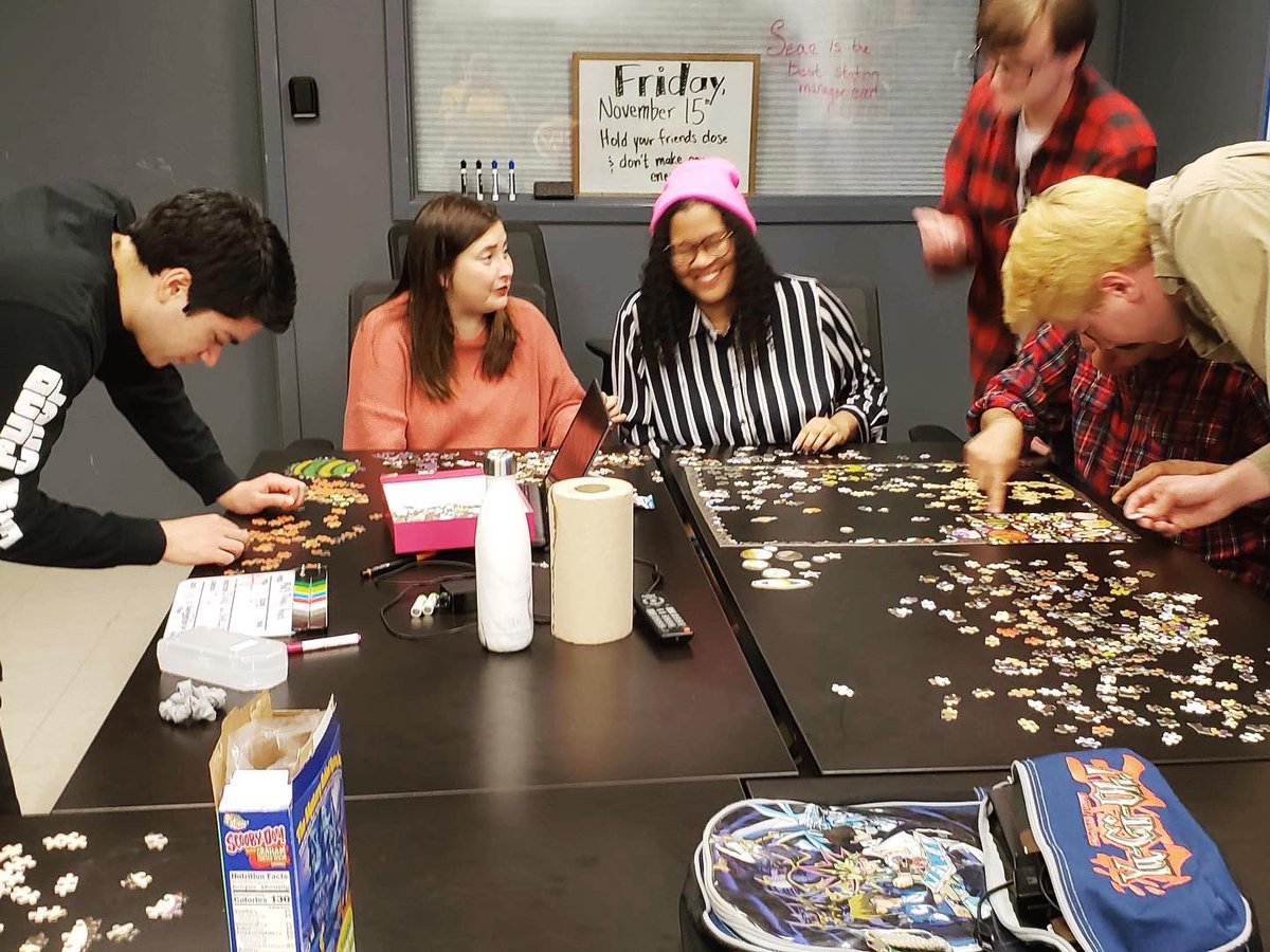 DownToFilmTSTV's tweet photo. That's a wrap of filming Episode 3️⃣ for our cryptid season this semester 👽👻⏱🐺🧛🏻‍♂️. Look at all these wonderful people working hard! Thank you to everyone who's worked on the episode 💛 

Don't forget to make a donation on Hornraiser if you want to support us!!! #TSTV25 https://t.co/Qi5gOBWqUJ