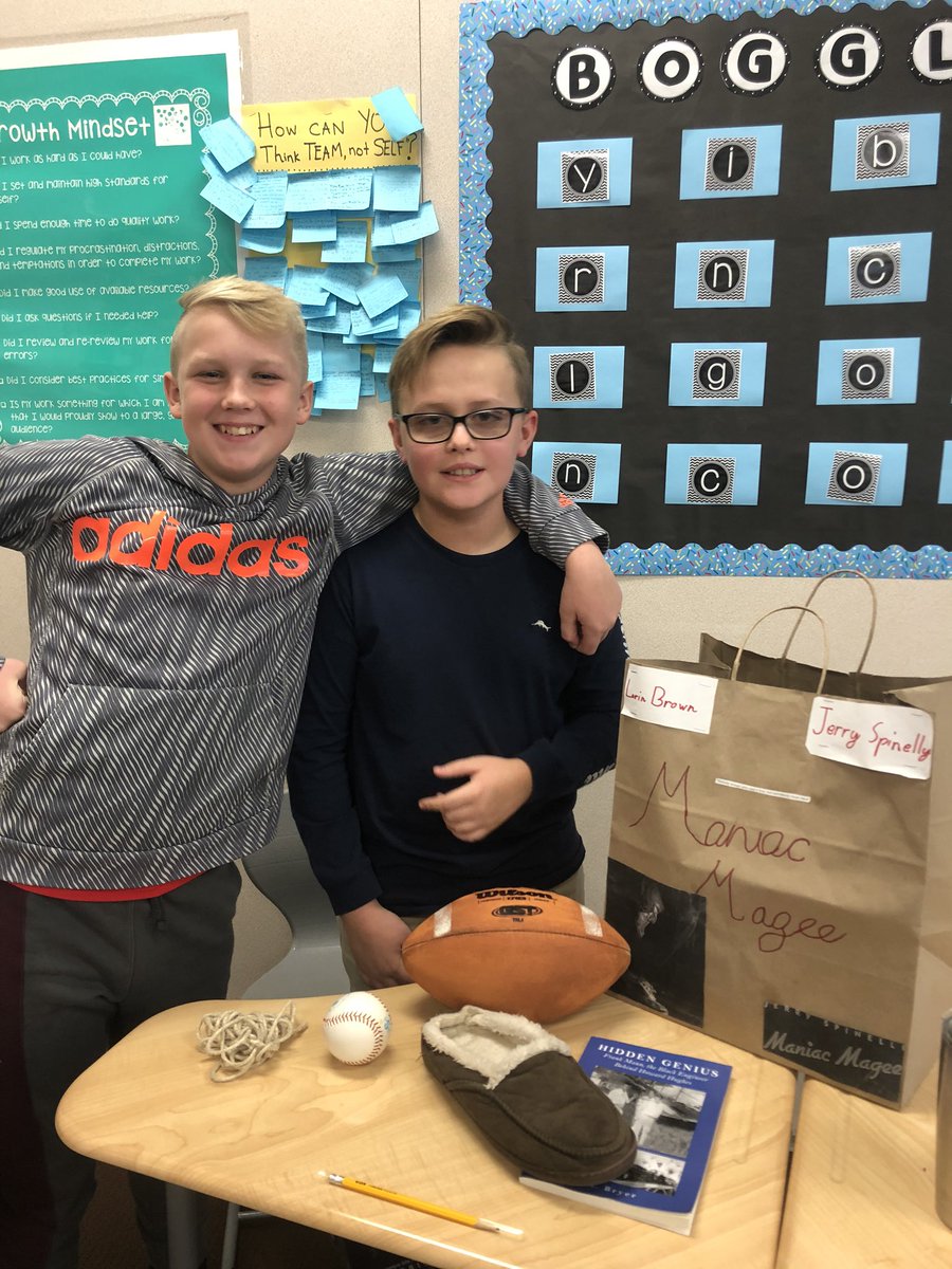 MissFialPCMS's tweet photo. Blown away by these amazing “Book In A Bag” presentations!! Very impressed with how deeply these kids made connections to their Lit Circle Books. Well done, 6th graders!  👍🏻✨📚 https://t.co/ypd3LnB03s